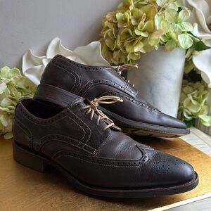 Paraboot France Cousu Goodyear Wingtip Derby in Dark Brown Leather